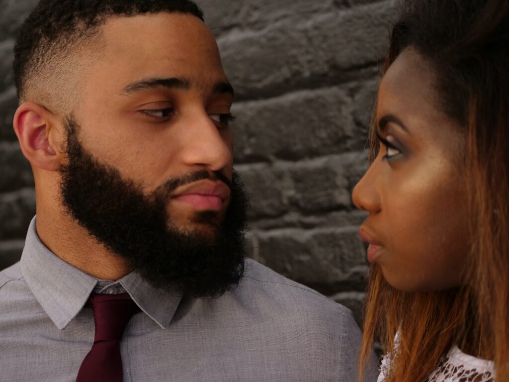 couple looking in each other's eyes